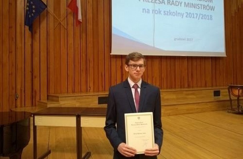 Karol Sowa otrzymał Stypendium Prezesa Rady Ministrów