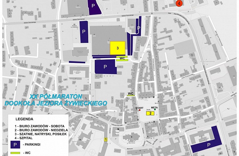 XX Półmaraton - mapa lokalizacyjna