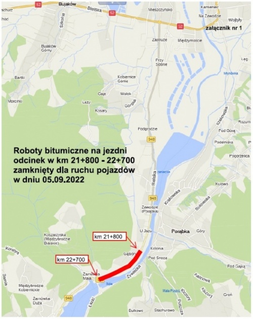 Kolejna zmiana organizacji ruchu na DW 948