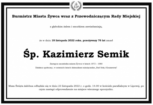 Zmarł Kazimierz Semik