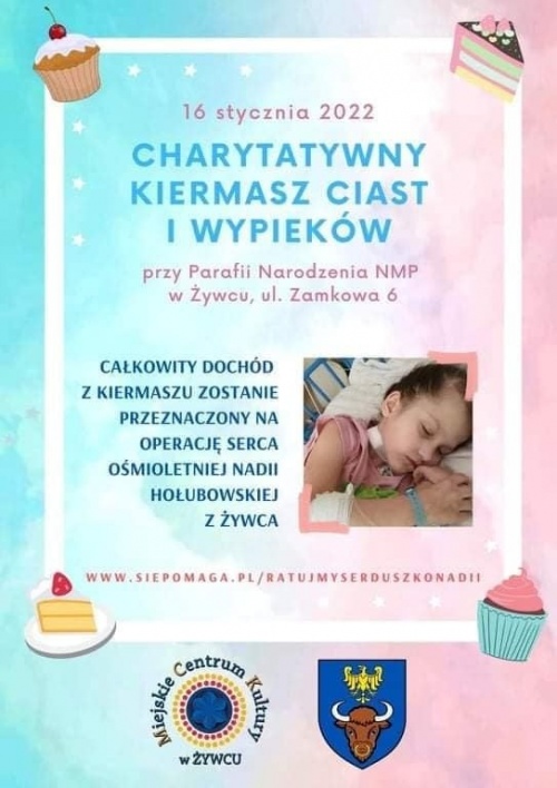 Charytatywny Kiermasz Ciast i Wypieków. Wspomóżmy Nadię!