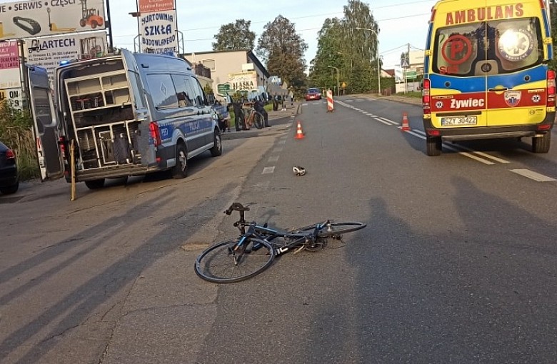 Potrącenie rowerzysty. 15-latek został przetransportowany do szpitala