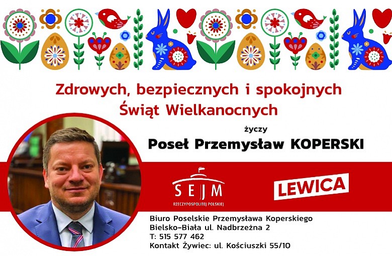 Świąteczne Życzenia składa Poseł na Sejm RP Przemysław Koperski