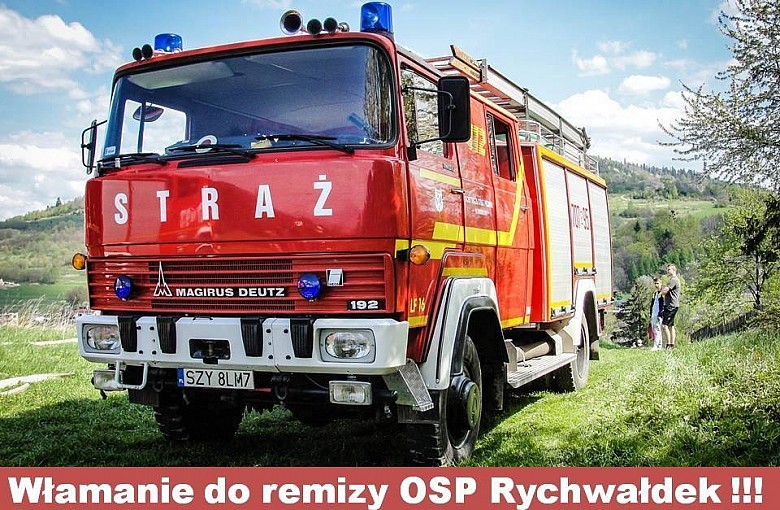 Włamanie do remizy OSP Rychwałdek