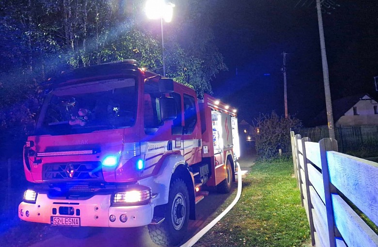 Pożar budynku mieszkalnego w Lipowej. Na miejscu kilka zastępów Straży Pożarnej