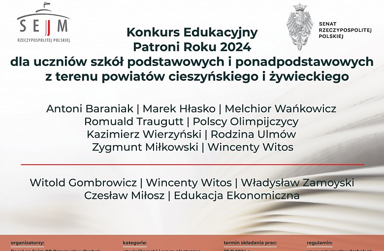 Konkurs Edukacyjny Patroni Roku 2024