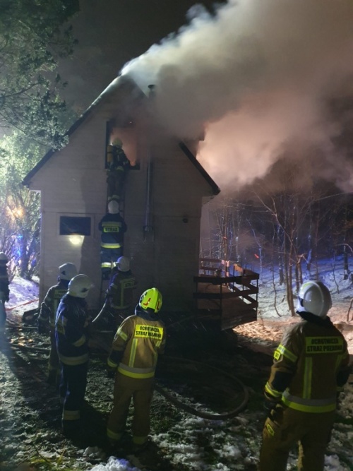 Pożar domku letniskowego. Na ratunek ruszyli Strażacy